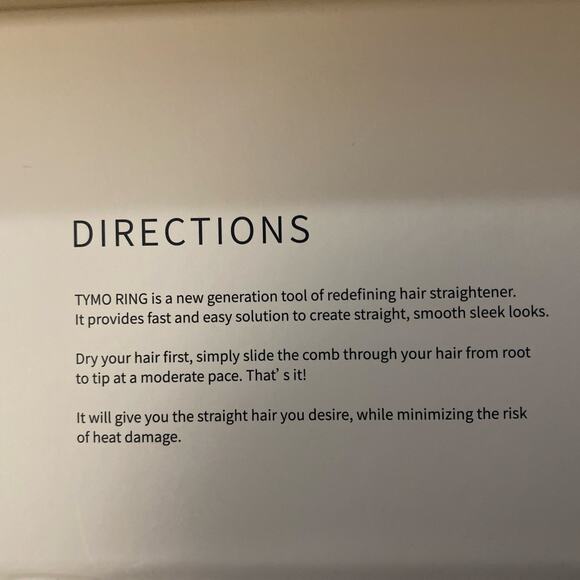 TYMO Ring Hair Straightening Comb Black Open Box - Picture 3 of 4